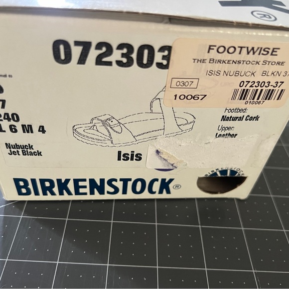 Birkenstock Isis size 37/6 black nubuck NIB - Picture 4 of 4